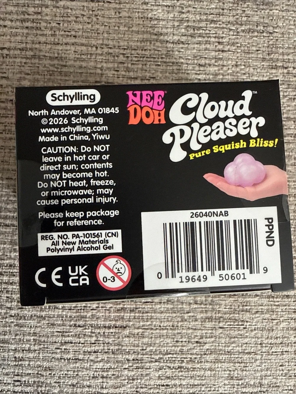 Schylling Nee Doh Cloud Pleaser Soft Doh Squish Tactile Squeeze Toy Purple